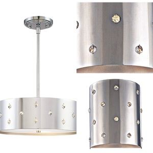 Bling Bling Chrome Fixture & Wall Sconces, Set of 3